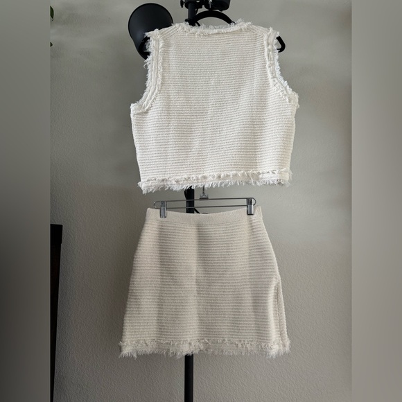 J. Crew Textured Set (Vest and Mini Skirt) in Fine Stretch. - Picture 2 of 5